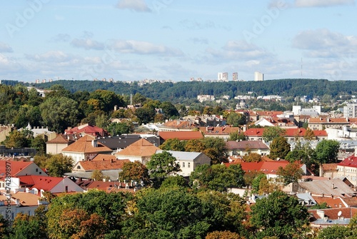 Vilnius city aerial view from Vilnius University tower