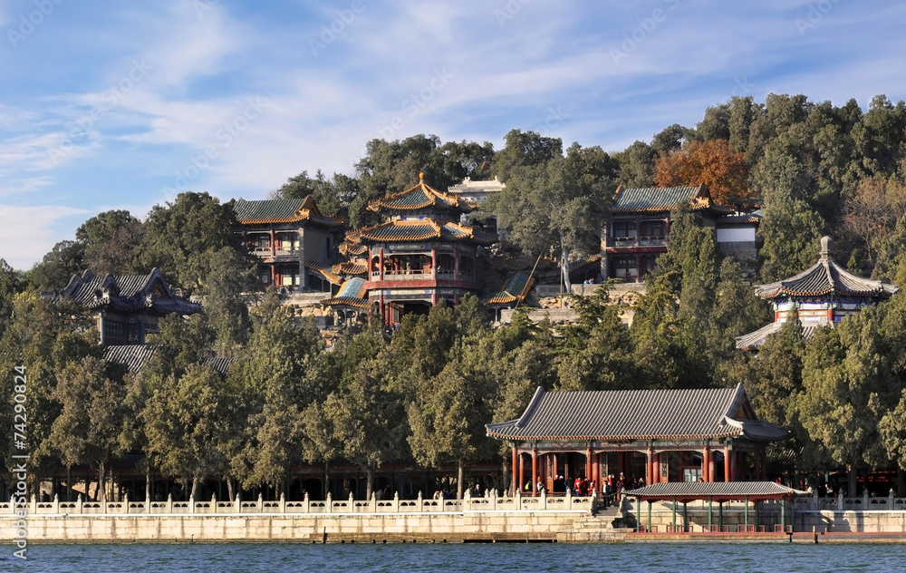 Naklejka premium Summer Palace and channel in Beijing