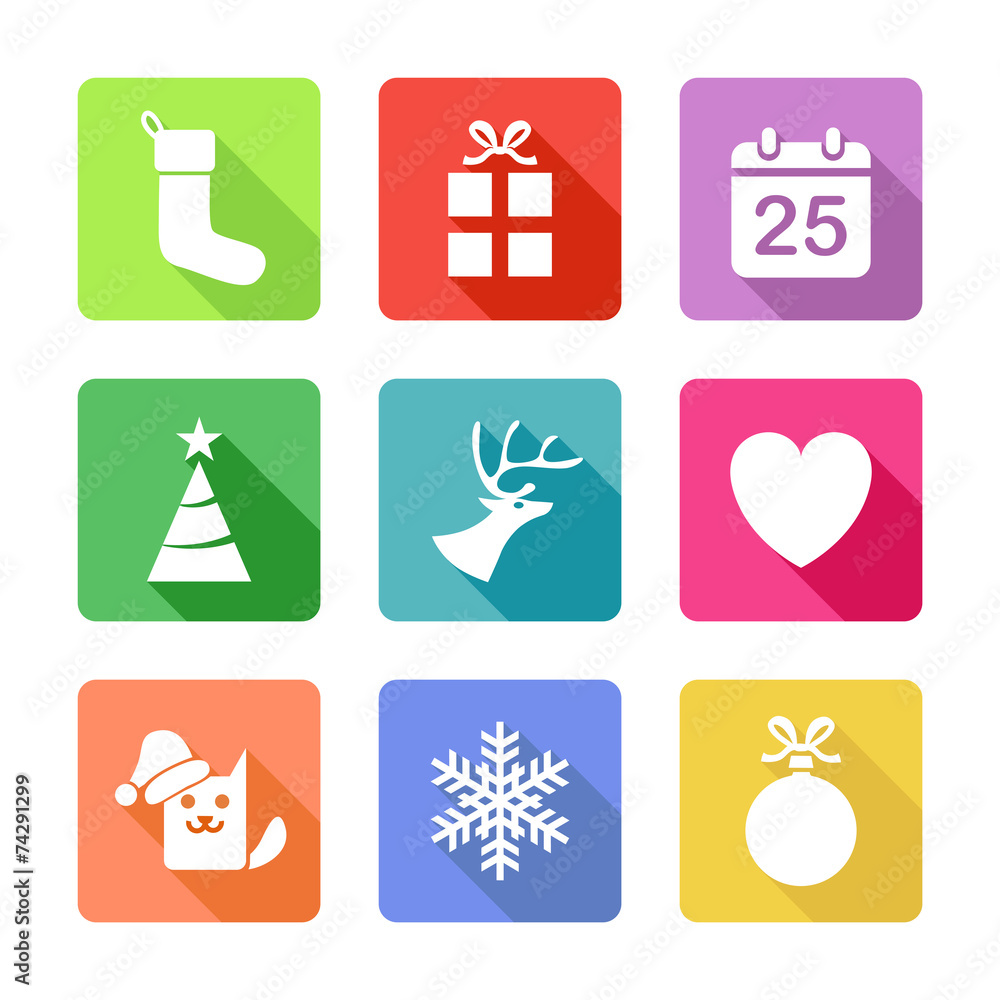Icons for Christmas Holiday Actions Icons for Christmas Holiday Actions