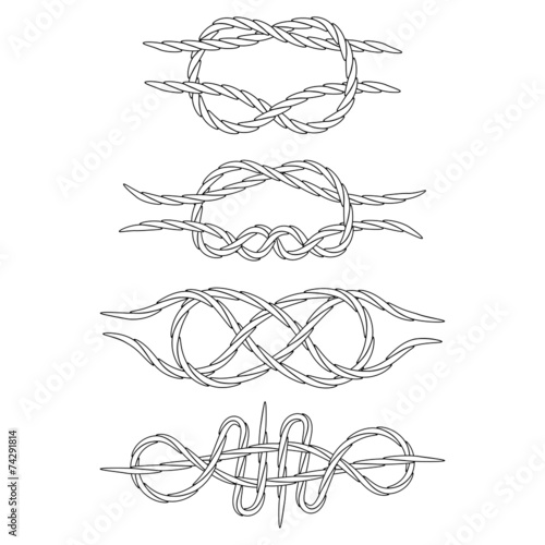 Knots. Doodle. Isolated. vector