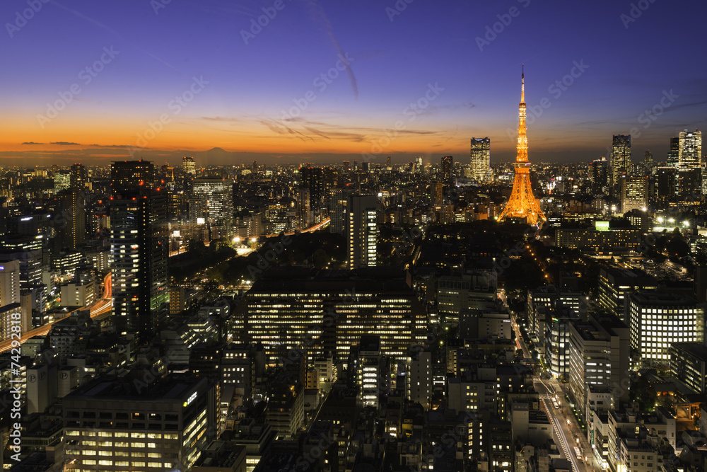 Obraz premium Tokyo Tower, Tokyo, Japan