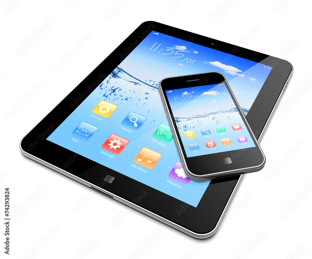 Tablet PC with mobile phone