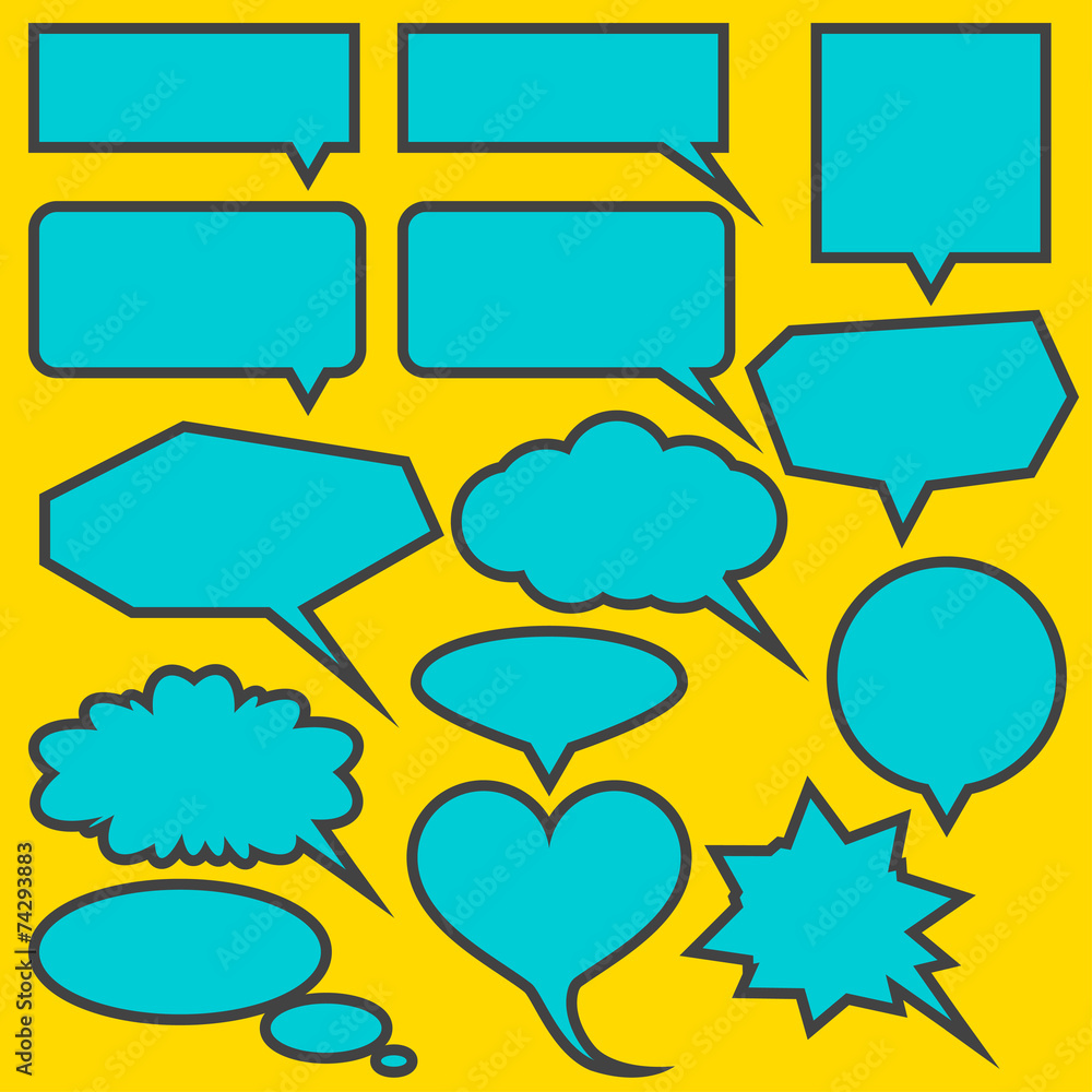 Set of bubbles for speech Set of bubbles for speech