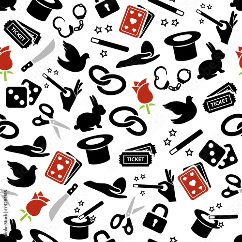 magician seamless pattern