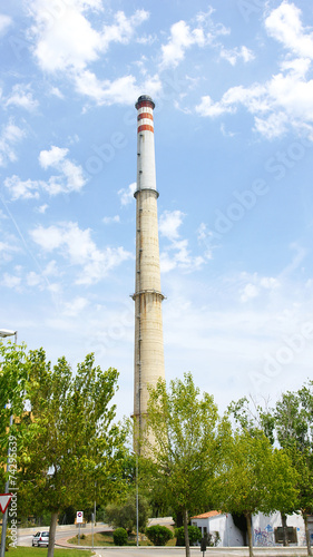 Chimenea de la central térmica de Foix, Barcelona photo