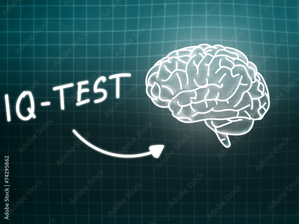 IQ Test brain background knowledge science blackboard turquoise IQ Test brain background knowledge science blackboard turquoise