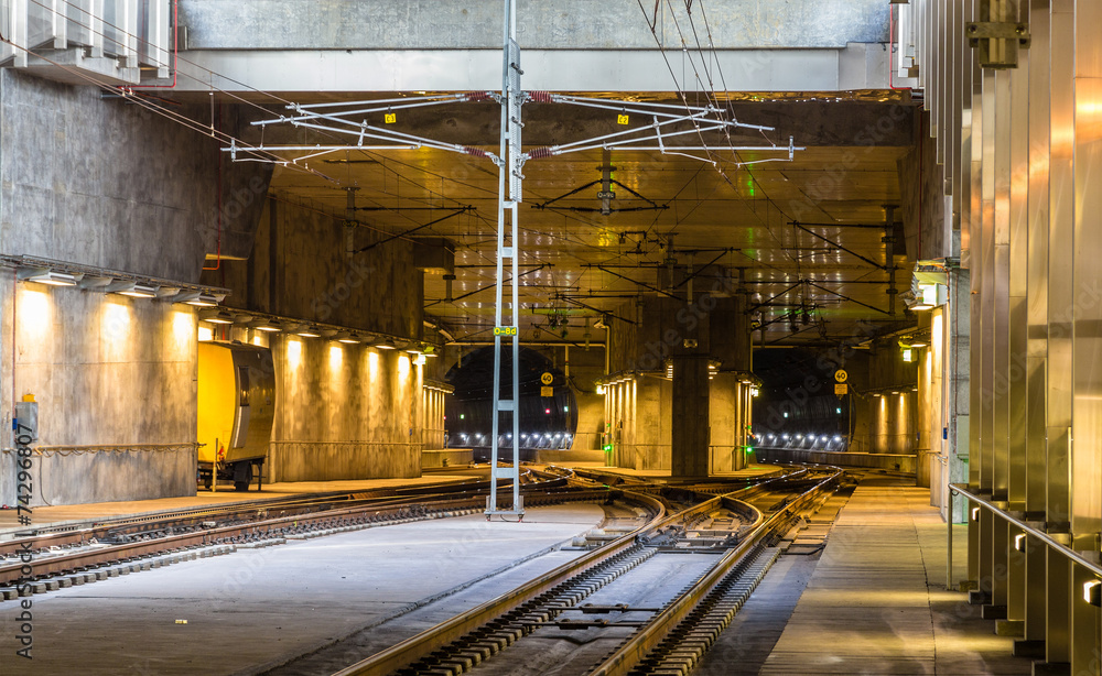 Railway tunnel under Malmo city in Sweden