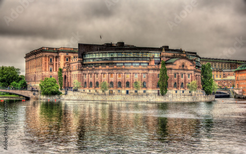 Sweden Parliament building in Stockholm