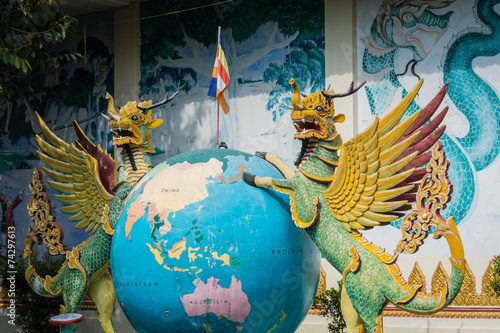 Obraz na plátně Dhammikarama burmesischer Tempel Malaysia