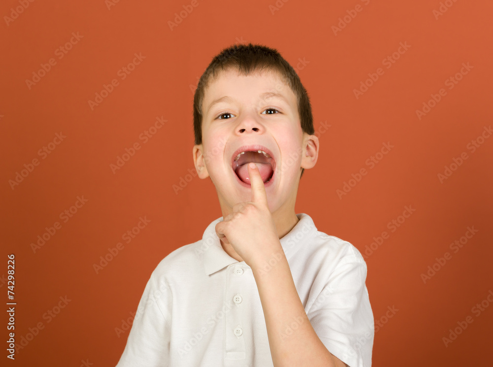 lost tooth boy portrait on brown lost tooth boy portrait on brown