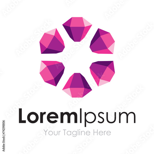 Precious luxury gem stones concept elements icon logo