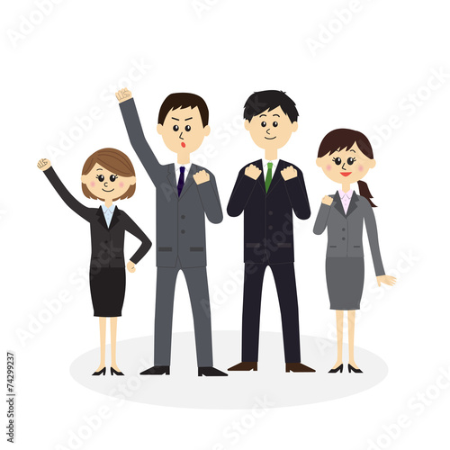 A group of newbie employees standing