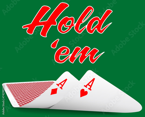 Holdem Poker pair ace cards under