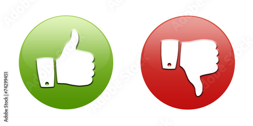 Thumbs up and down button