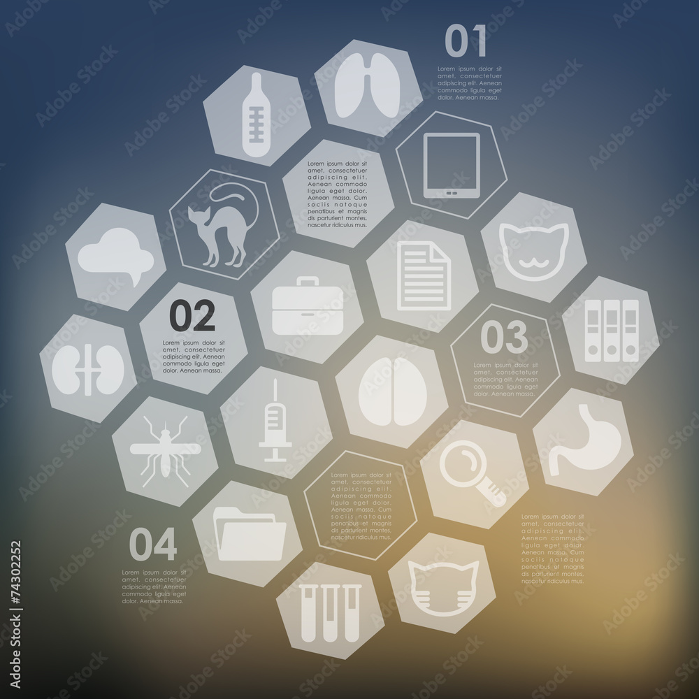 veterinary infographic with unfocused background veterinary infographic with unfocused background