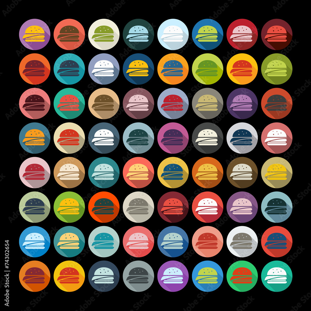 Flat design: hamburger Flat design: hamburger