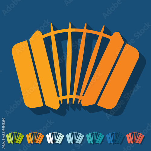 Flat design: accordion