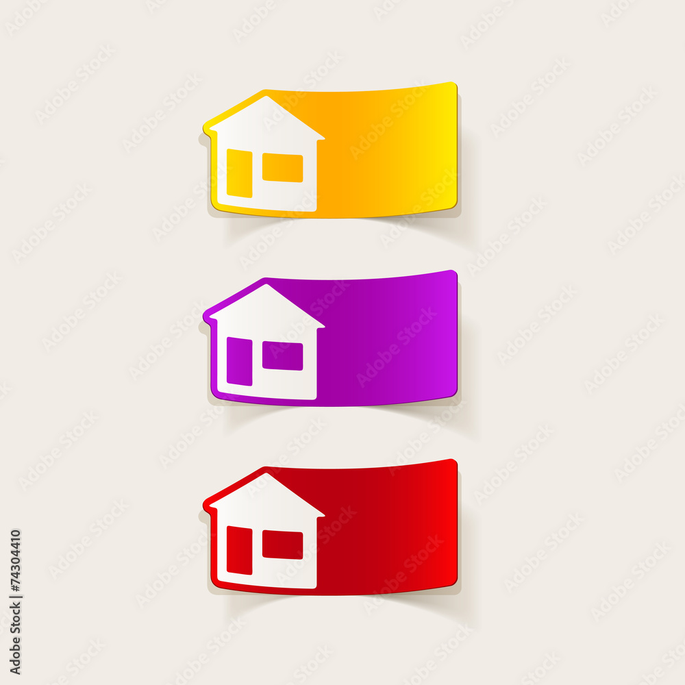 realistic design element: house realistic design element: house