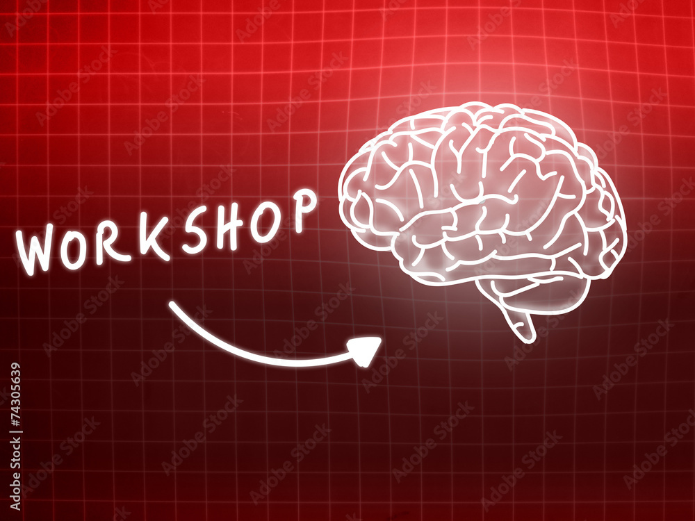 workshop brain background knowledge science blackboard red workshop brain background knowledge science blackboard red