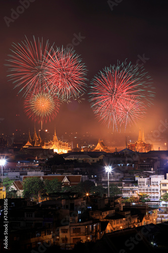 Bangkok Firework On Wat Phra Kaew