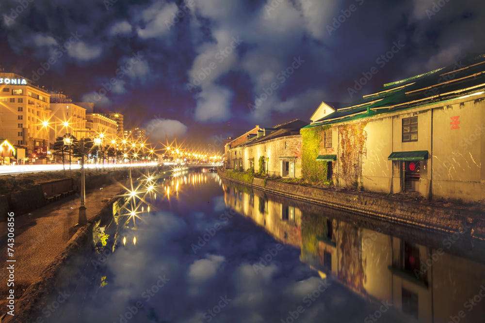 Otaru, Japan historic canal and warehousedistrict Otaru, Japan historic canal and warehousedistrict