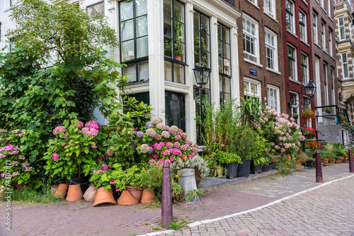 Canvas Print Beautiful house in Amsterdam