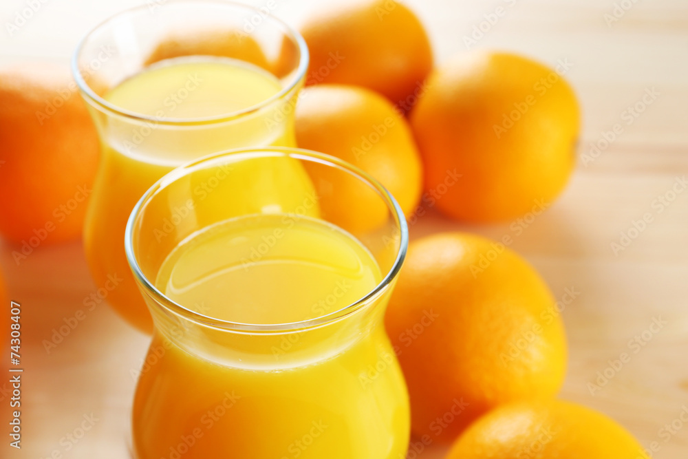 Freshly squeezed orange juice, close-up Freshly squeezed orange juice, close-up
