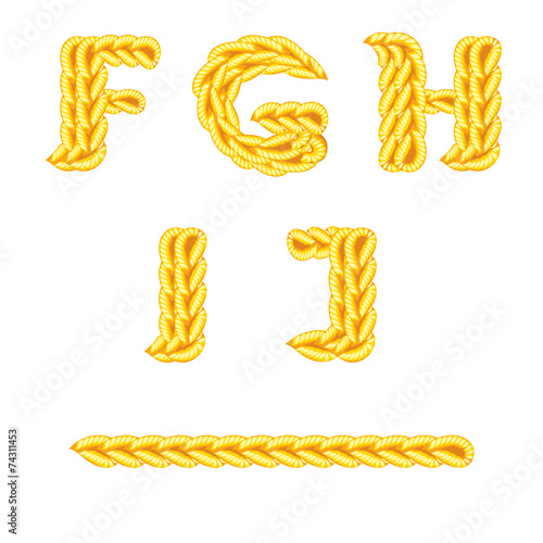 knitted alphabet F J