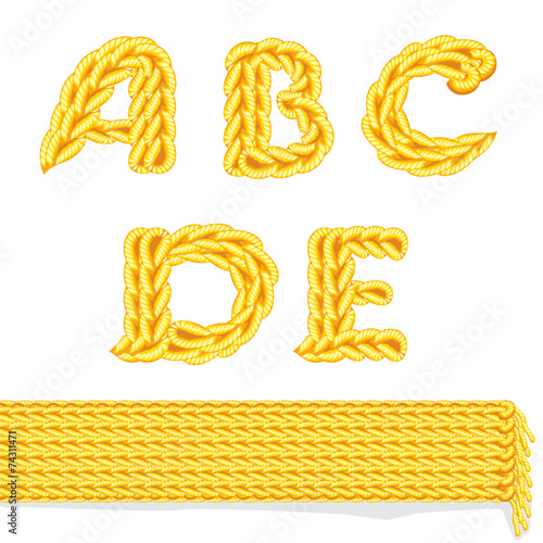 knitted alphabet A E