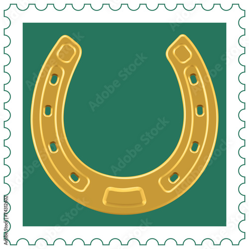Horseshoe on stamp