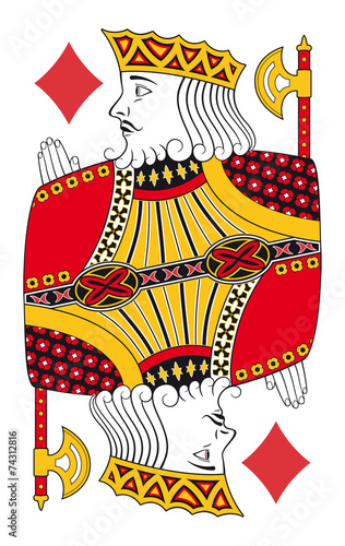 King of diamonds without playing card background