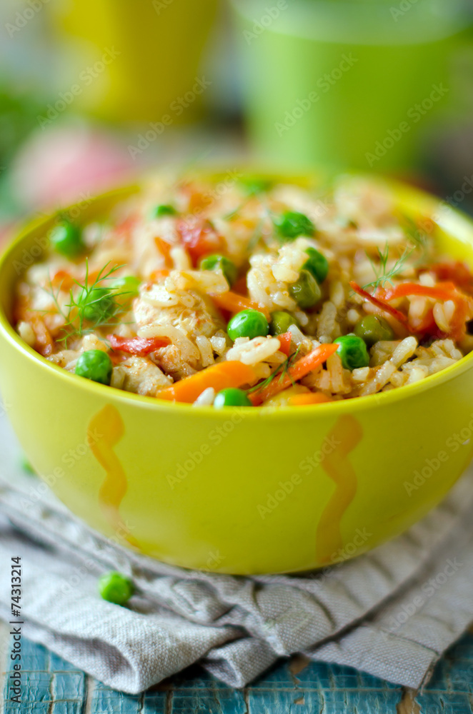 Pilaf with chicken and vegetables Pilaf with chicken and vegetables
