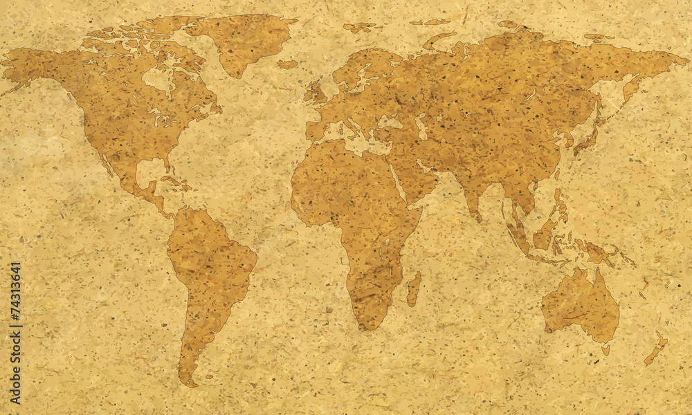 Textured world map
