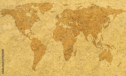 Textured world map