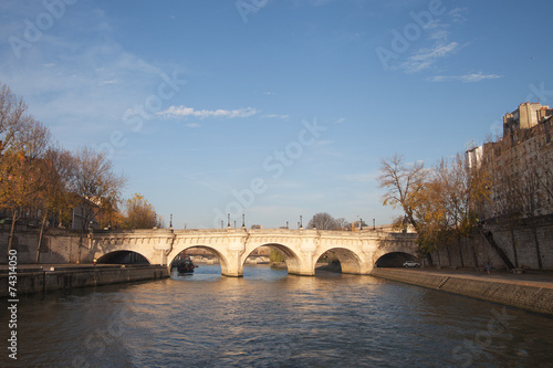 Parisian bridge Pont Neuf, France.