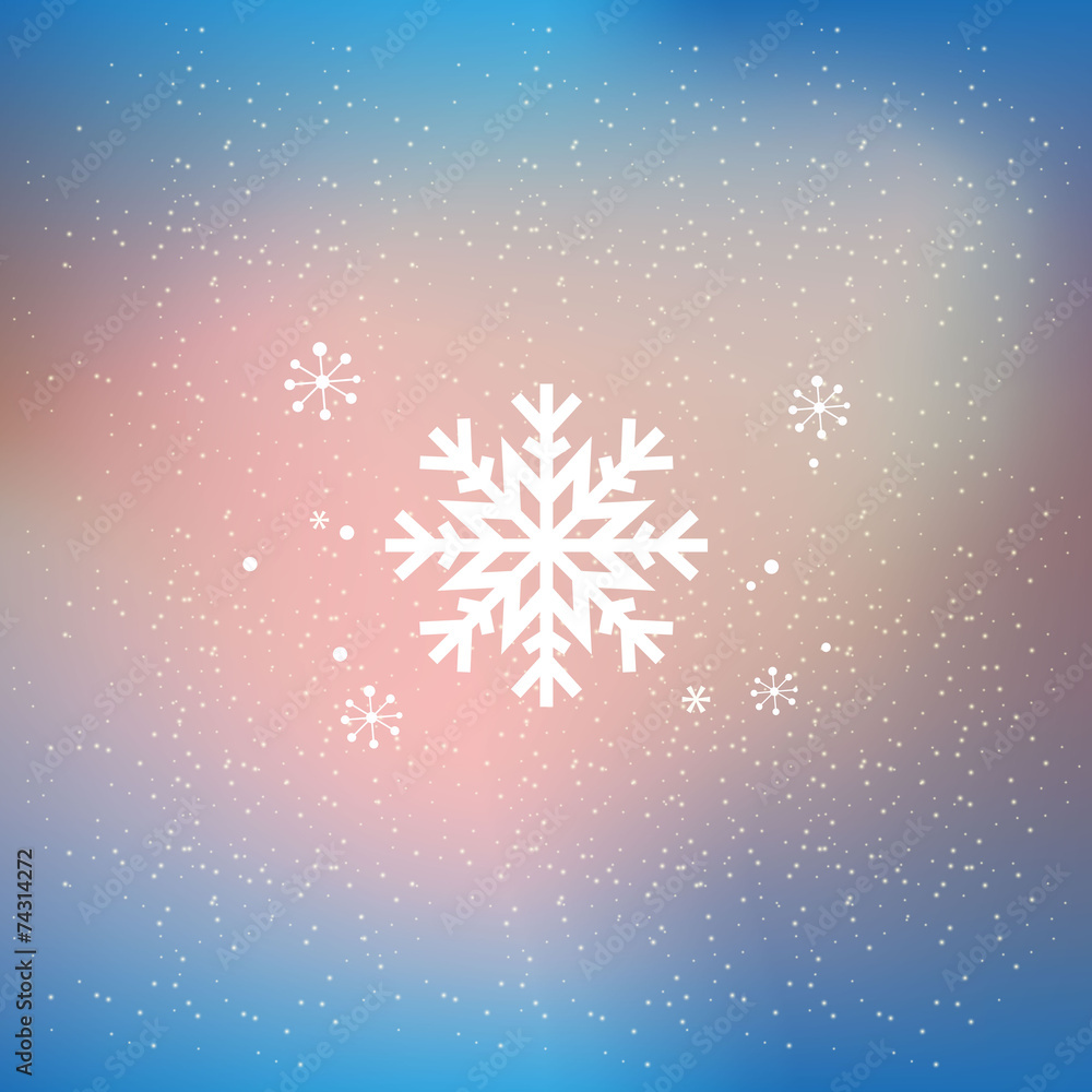 Fototapeta premium Vector snowflakes set for Christmas design background.