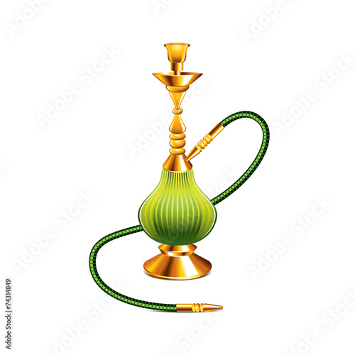 Hookah isolated on white vector