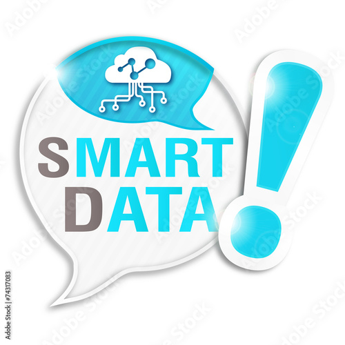 bulle rayée : smart data et pictogramme