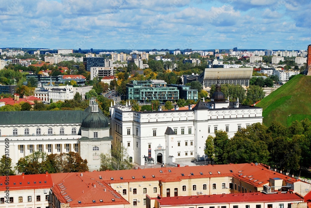 Vilnius city aerial view from Vilnius University tower Vilnius city aerial view from Vilnius University tower
