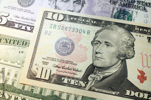 alexander hamilton, dollar banknote portrait photo