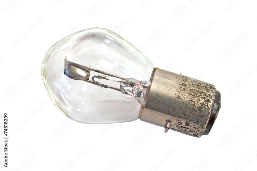 Old rusty bulb isolated on white Old rusty bulb isolated on white