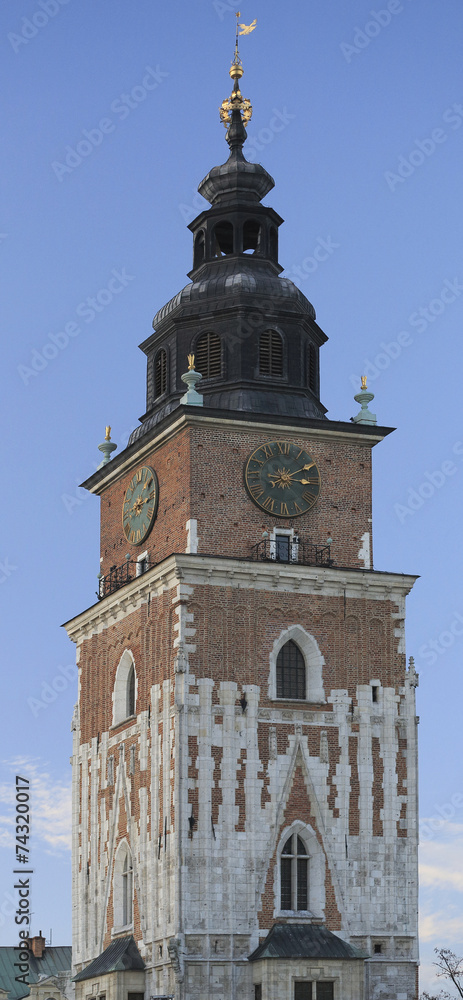 city tower with clock