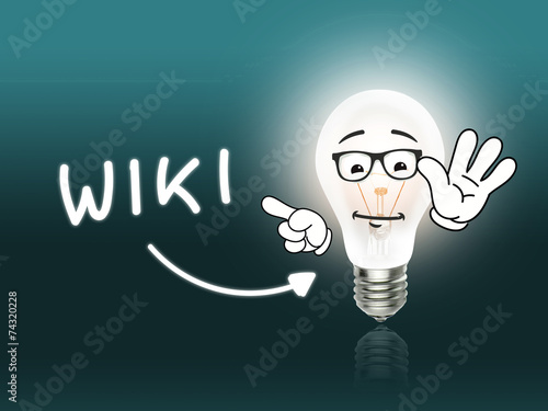 Wiki Bulb Lamp Energy Light turquoise photo