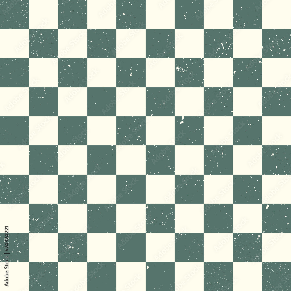 A green checkered vector background with grunge texture A green checkered vector background with grunge texture