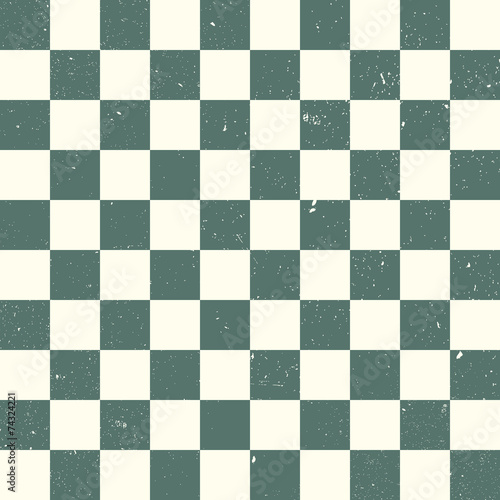 A green checkered vector background with grunge texture