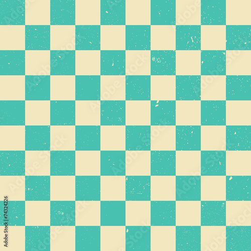A green checkered vector background with grunge texture