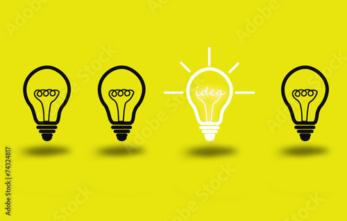 Light bulb light on Idea