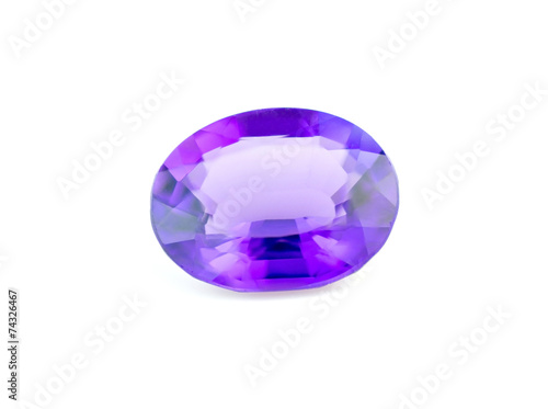 Beautiful purple natural faceted amethyst gemstone