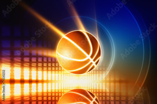Glowing basketball