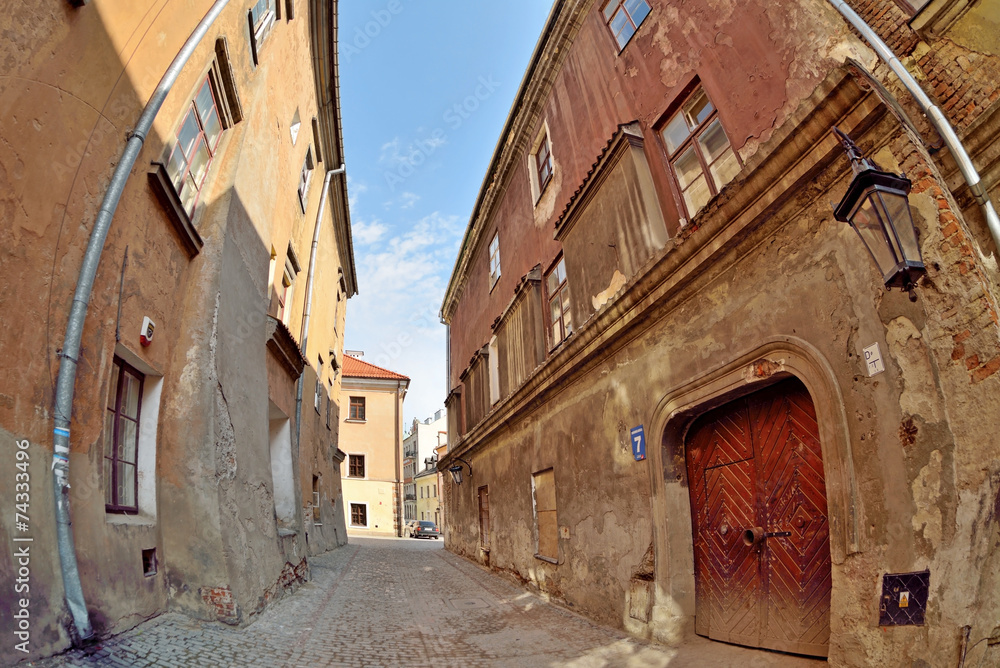 Fototapeta premium Old streets of Lublin